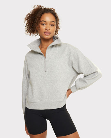 Quarter-Zip Sweatshirt - Grey